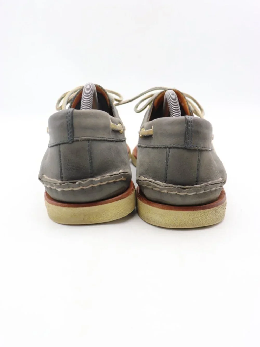 Sperry Gold Cup Top Sider Authentic 2 Eye Men's Size 11 M Gray Boat Shoes